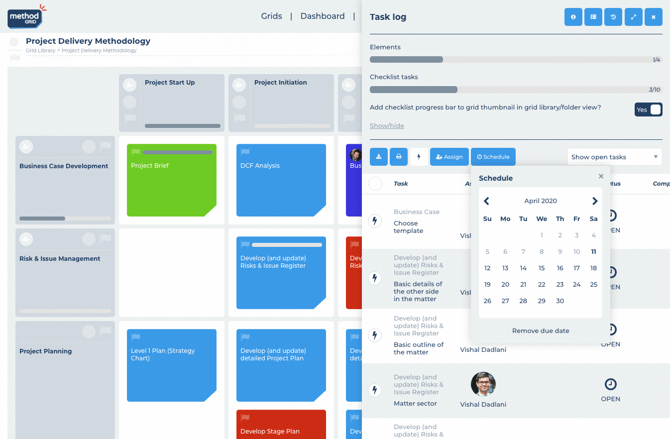 Task log. Fixed Grid method. The fixed-Grid method for query.