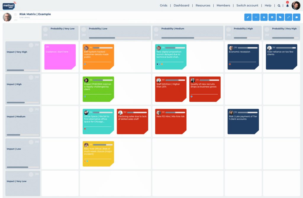 Visual Management in Risk Management Matrix