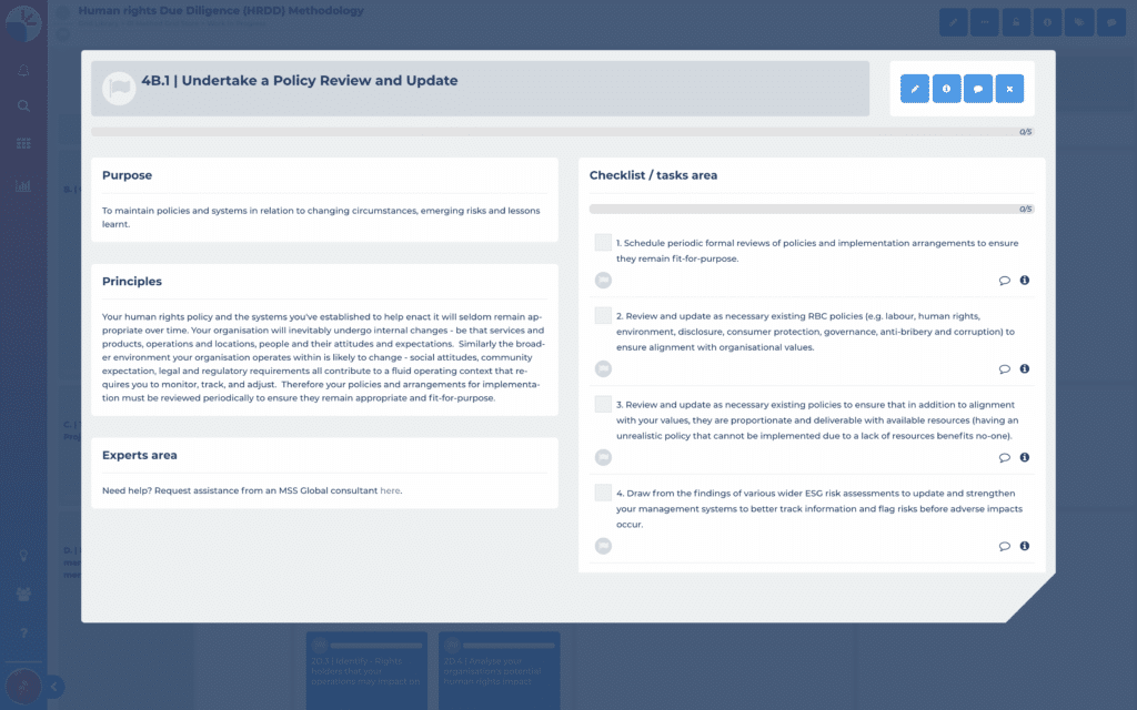 Human rights due diligence process hrdd policy checklist