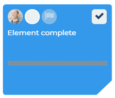 Element complete with tasks