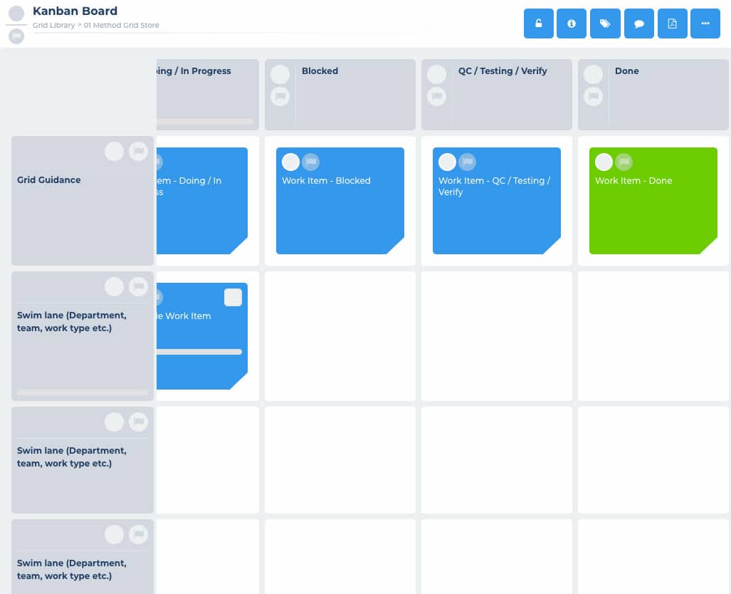 Kanban Board Online | With Swimlanes | Kanban Boards - Method Grid