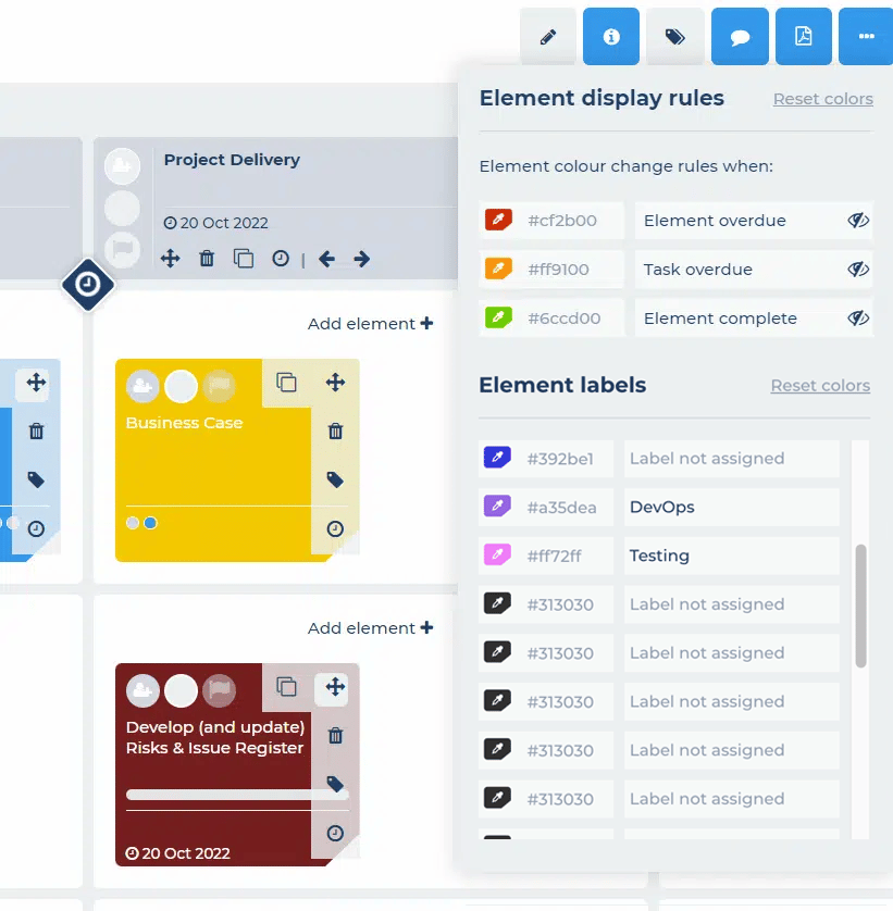 More element labels