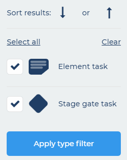 Tasks Type Filter